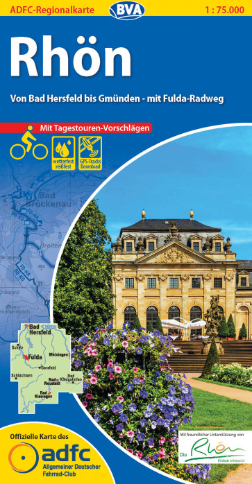 Rhön 1:75.000 cyklomapa ADFC