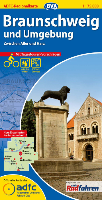 Braunschweig a okolí 1:75.000 cyklomapa ADFC