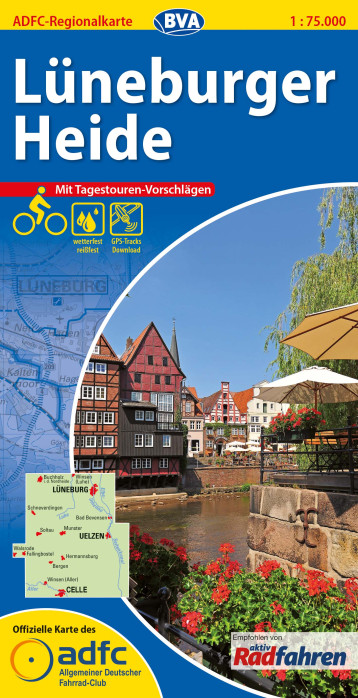 Lüneburger Heide 1:75.000 cyklomapa ADFC