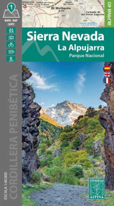 Sierra Nevada, La Alpujarra 1:40.000 mapa ALPINA