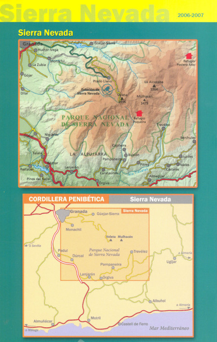 detail Sierra Nevada, La Alpujarra 1:40.000 mapa ALPINA