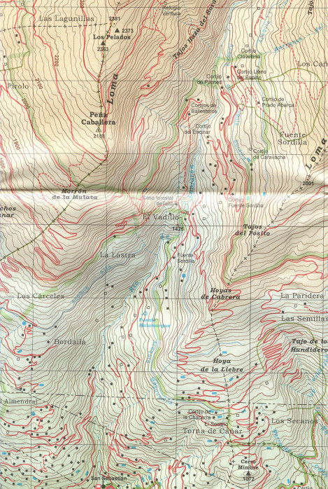 detail Sierra Nevada, La Alpujarra 1:40.000 mapa ALPINA