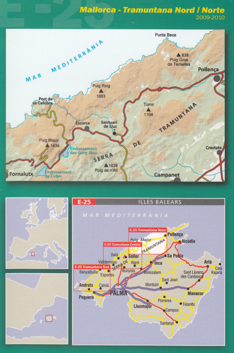 detail Malorka (Mallorca) - Tramuntana Norte 1:25t mapa ALPINA