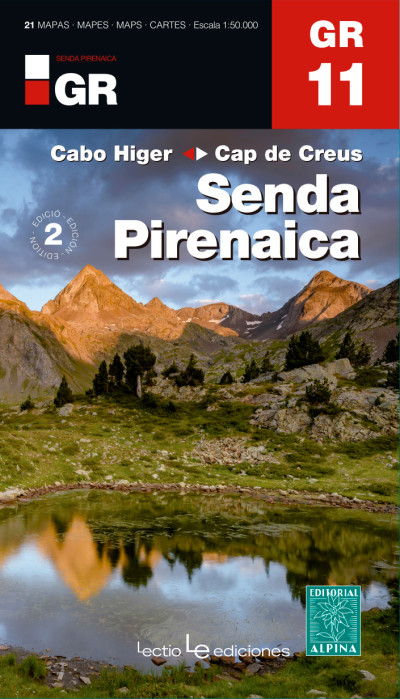 Pyreneje soubor map GR 11 Senda Pirenaica ALPINA