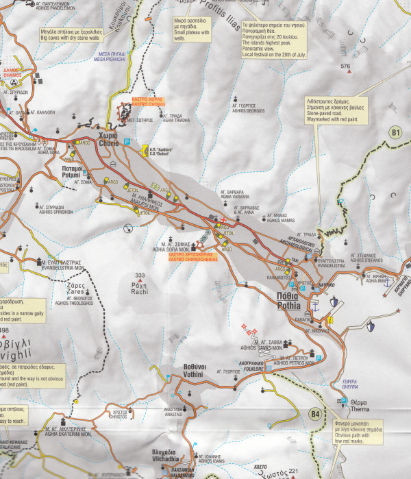 detail Kalimnos (Řecko) 1:25t, turistická mapa ANAVASI