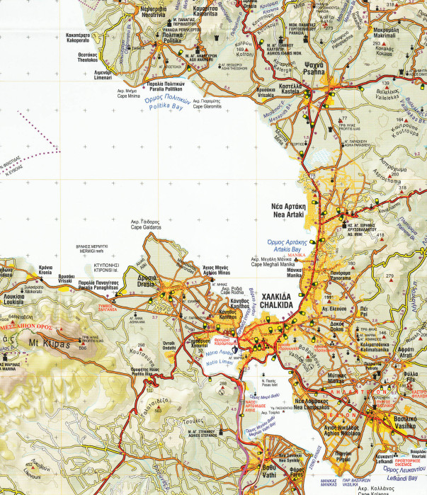 detail Evia Skyros (Řecko) 1:110t, cestovní mapa ANAVASI