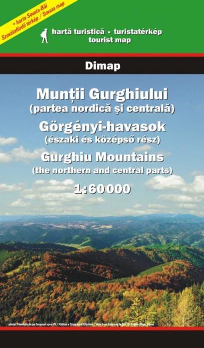 detail Muntii Gurghiului - Gurghiu Mountains 1:60t turistická mapa DIMAP