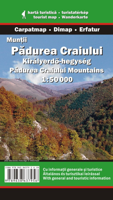 Muntii Padurea Craiului 1:50t turistická mapa DIMAP