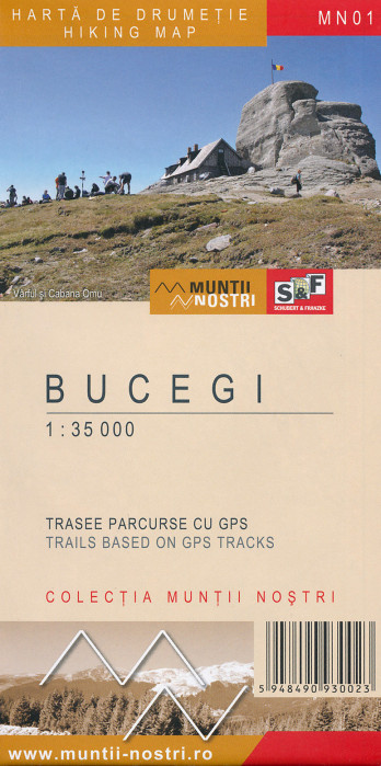 Bucegi 1:35.000 turistická mapa S&F