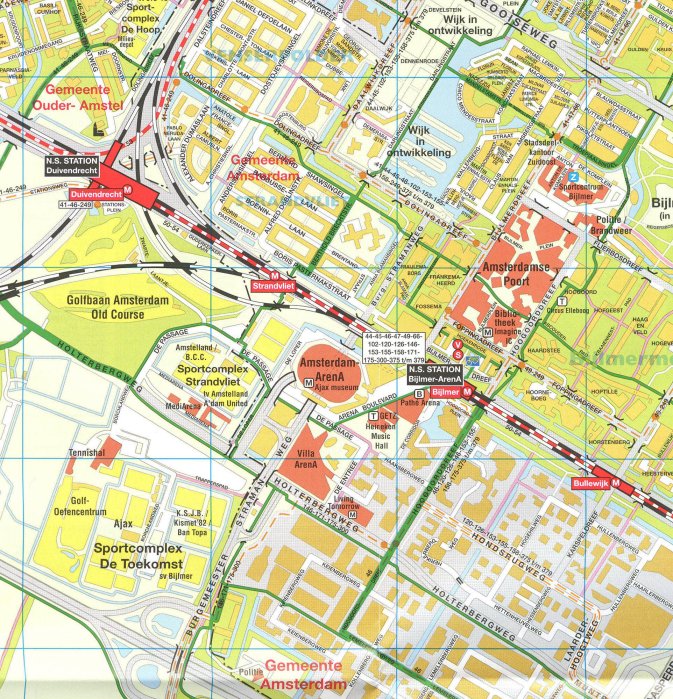 detail Amsterodam (Amsterdam) 1:14.210 cykloplán CITOPLAN
