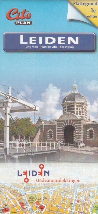 detail Leiden plán města a okolí CITOPLAN