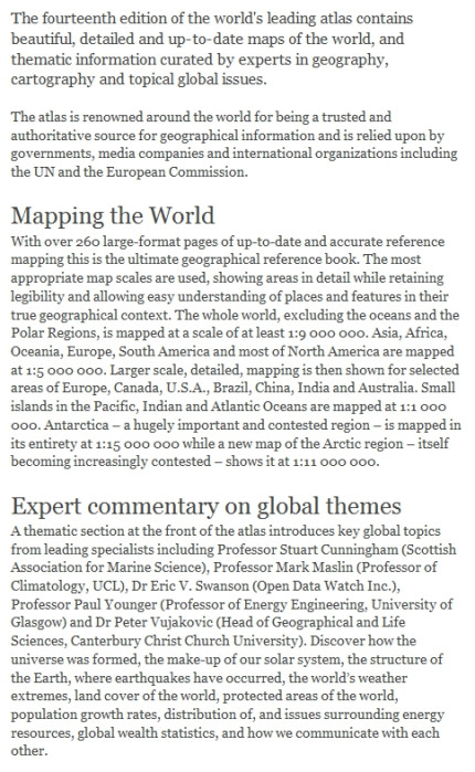 detail The Times Comprehensive Atlas of the World 14th edition