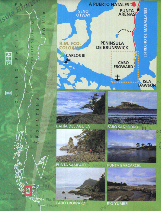 detail Chile - Cabo Froward 1:100t turistická mapa COMPASS