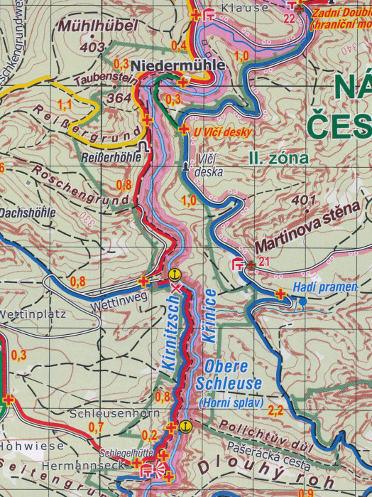 detail NP České Śvýcarsko 1:20t mapa EK