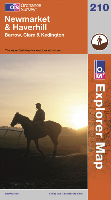 detail Newmarket / Haverhill / Barrow 1:25.000 turistická mapa OS #210
