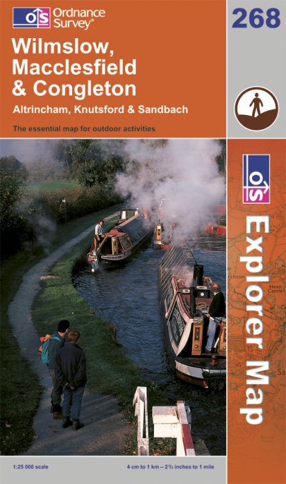 Wilmslow / Macclesfield / Congleton 1:25.000 turistická mapa OS #268