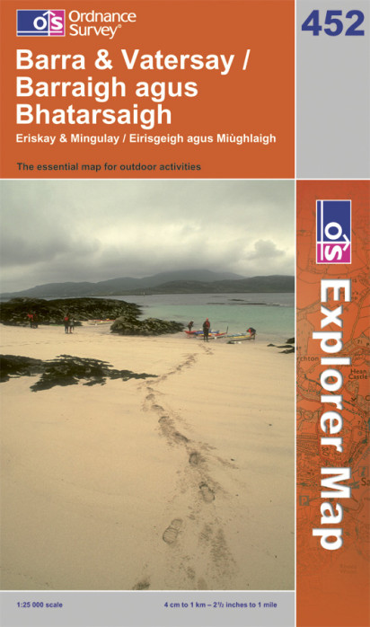 Barra / Vatersay 1:25.000 turistická mapa OS #452