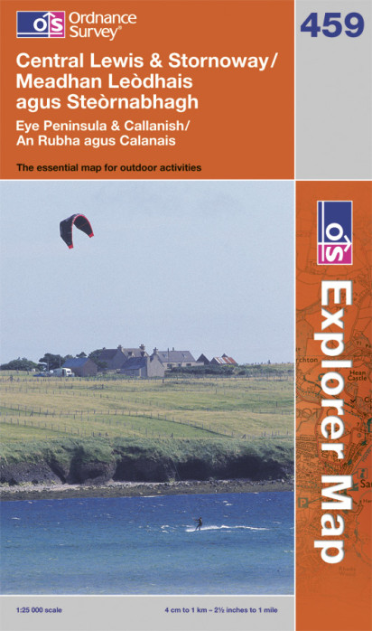 Central Lewis / Stornoway 1:25.000 turistická mapa OS #459