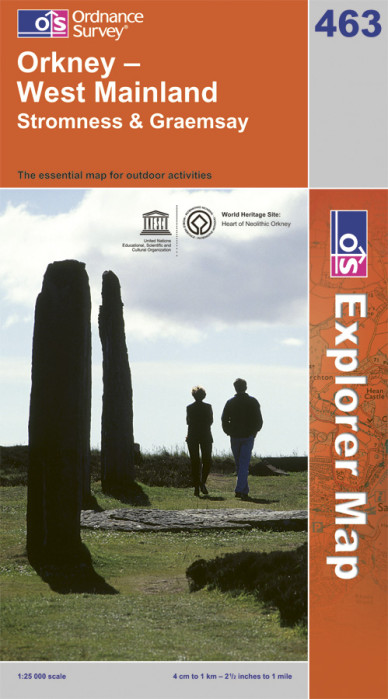 Orkney / West Mainland 1:25.000 turistická mapa OS #463