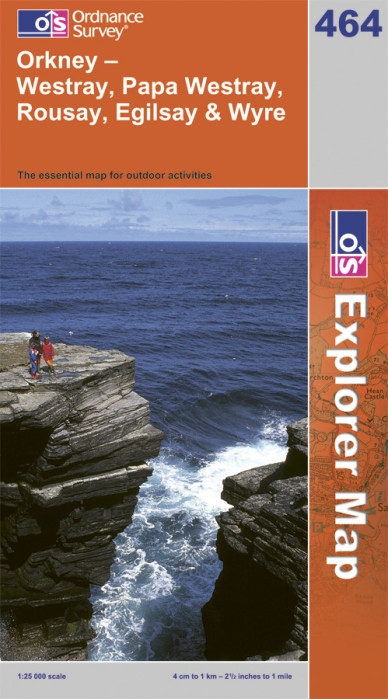 Orkney/ Westray / Wyre 1:25.000 turistická mapa OS #464
