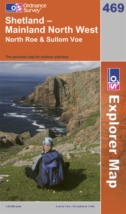 Shetland / Mainland North West 1:25.000 turistická mapa OS #469