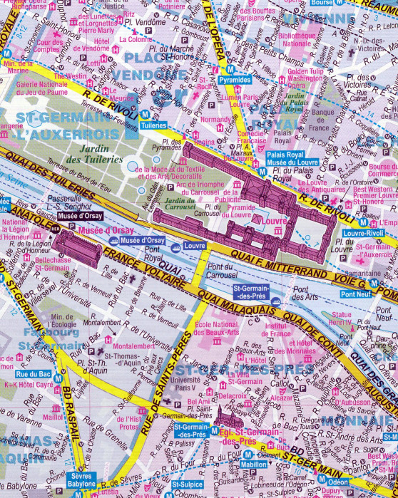 detail Paříž (Paris) plán města 1:15t ExpressMap