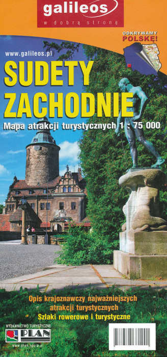 detail Západní Sudety 1:75.000 turistická mapa Galileos