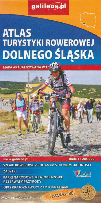 Dolní Slezko (Polsko) - cyklotrasy 1:285 000 Galileos