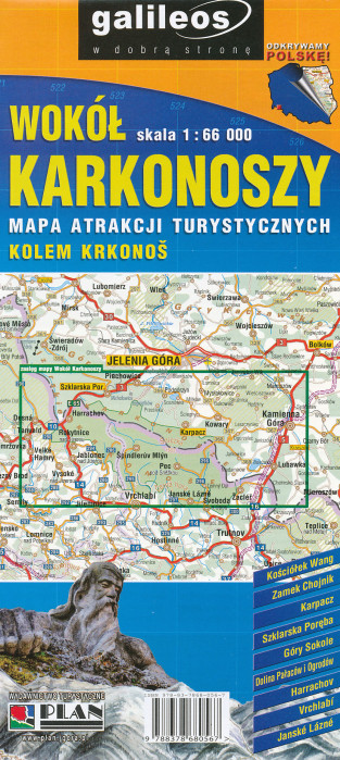 Okolo Krkonoš 1:66 000 turistická mapa Galileos