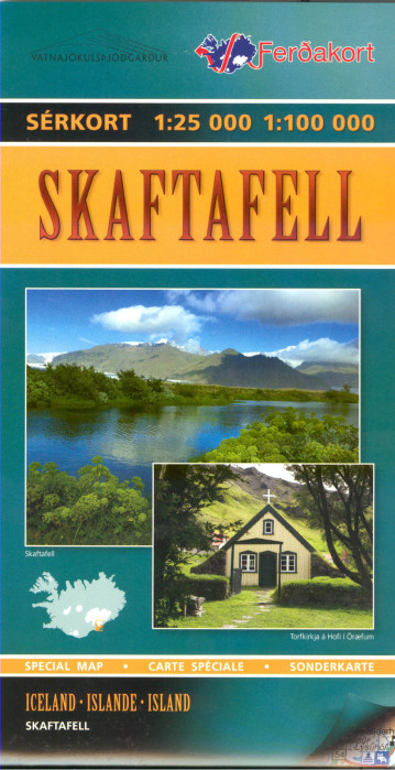 Skaftafell NP Island 1:25t - 100t mapa FERDAKORT