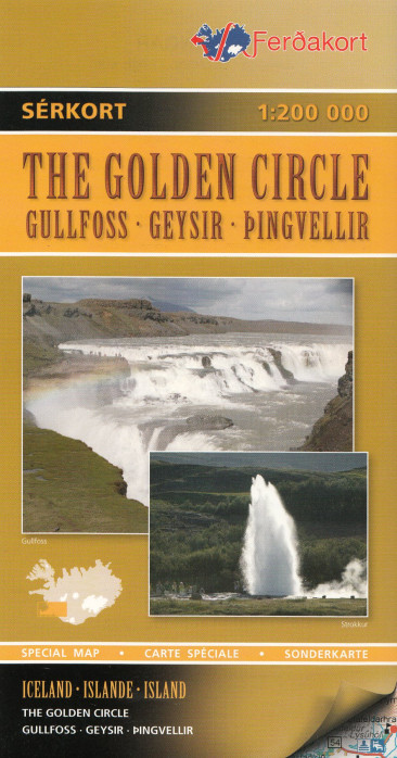 The Golden Circle (Island)1:200t mapa FERDAKORT