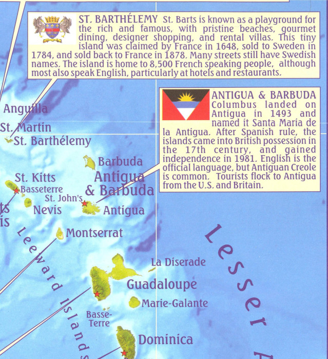 detail Caribbean Sea 1:5m mapa FRANKO´S