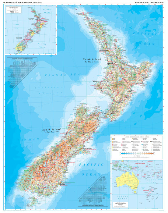 detail Nový Zéland (New Zealand) 1:1,7m mapa GIZI