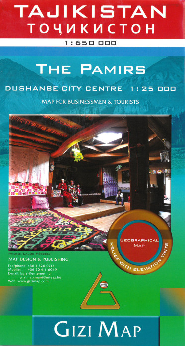 Tádžikistán (Tajikistan) 1:650.000 mapa GIZI