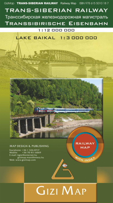 Transsibiřská magistrála (Trans-Siberian RLW) 1:12m mapa GIZI