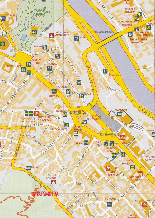 detail Tbilisi (Gruzie) 1:10t plán města a 1:50t okolí GEOLAND