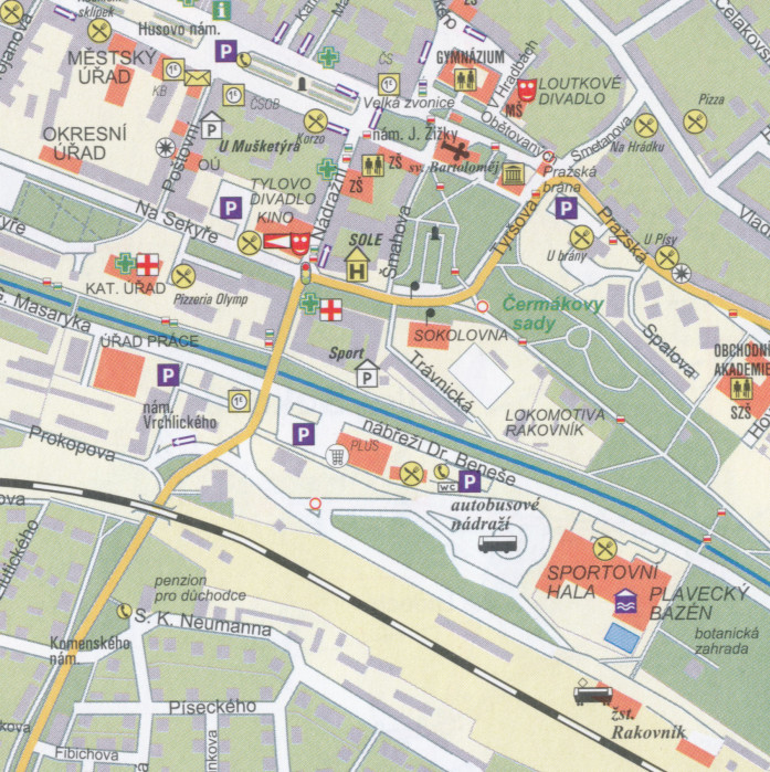 detail Křivoklátsko - Berounka 1:25t, mapa GOL