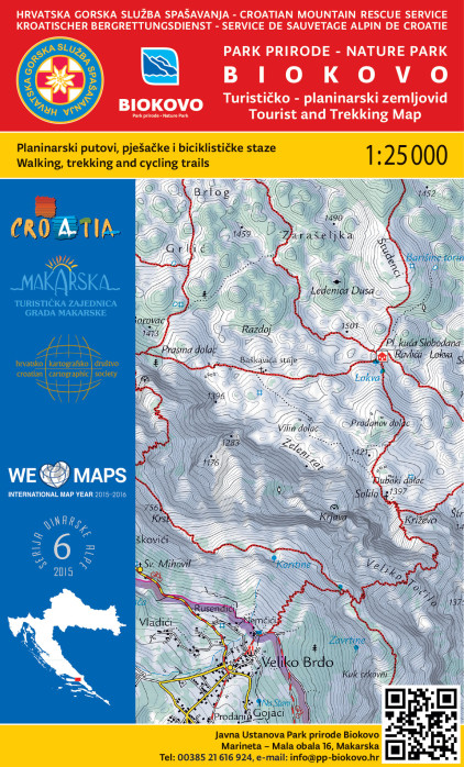 PP Biokovo 1:25.000 turistická mapa HGSS