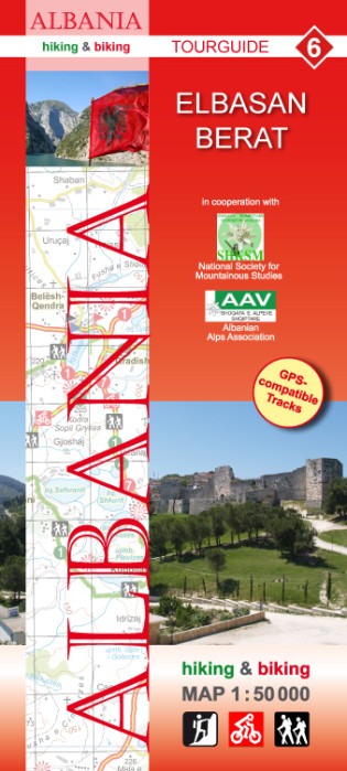 Albánie 1:50 000 (6) Elbasan - Berat