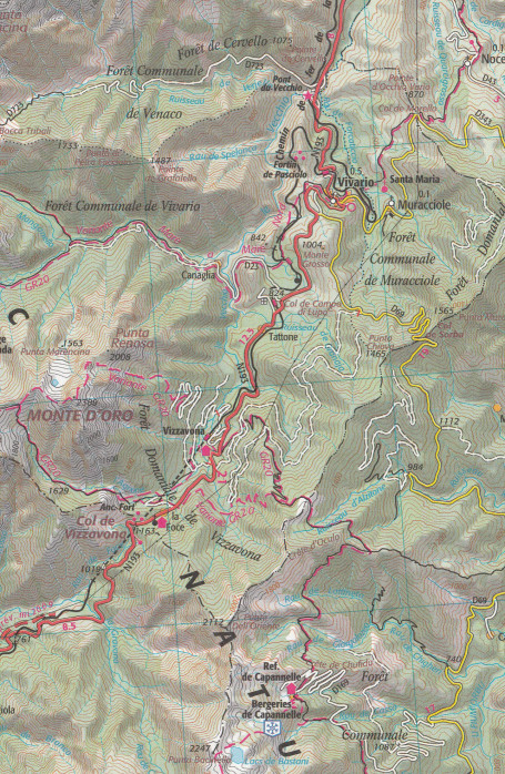 detail IGN 176 Ajaccio, Bonifacio 1:100t mapa IGN