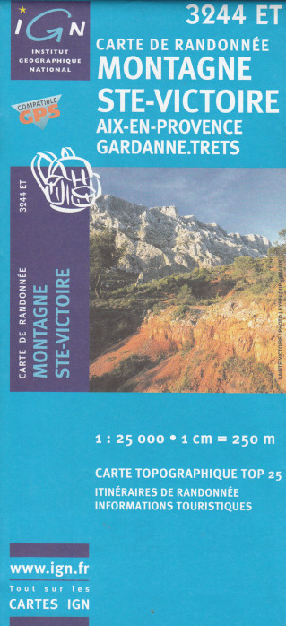 detail IGN 3244 ET Montagne Ste Victoire 1:25t