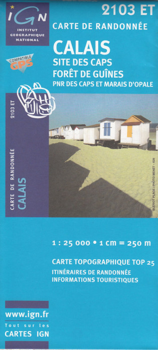 detail IGN 2103 ET Calais 1:25t mapa IGN