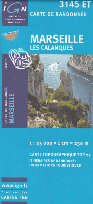 detail IGN 3145 ET Marseille 1:25t mapa IGN