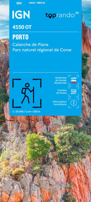 IGN 4150 OT Porto / Calanche de Piana 1:25t mapa IGN