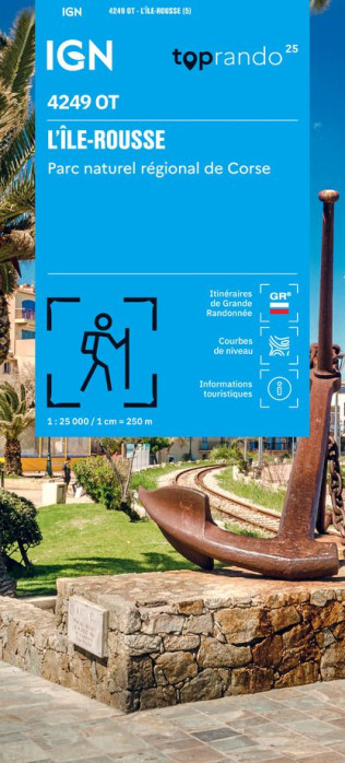 IGN 4249 OT L´Ile Rousse / PNR de Corse 1:25t mapa IGN