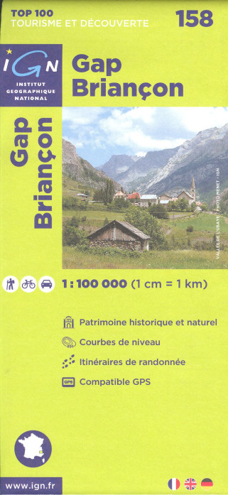 IGN 158 Gap / Briancon 1:100t mapa IGN