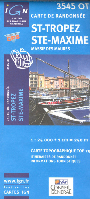detail IGN 3545 OT St. Tropez 1:25t mapa IGN