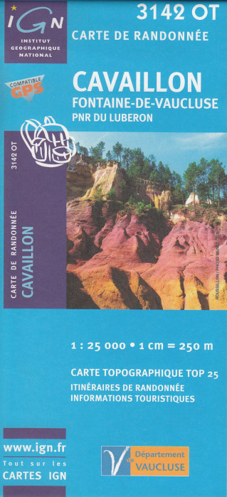 detail IGN 3142 OT Cavaillon 1:25t mapa IGN