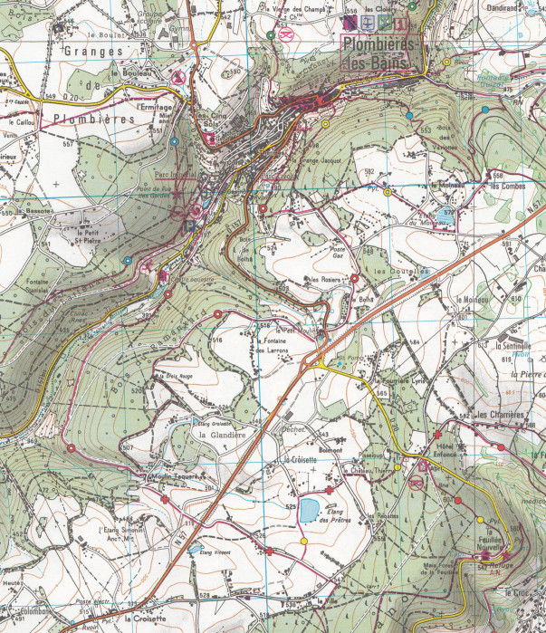 detail IGN 3519 OT Remiremont 1:25t mapa IGN