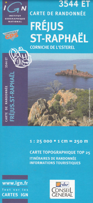 detail IGN 3544 ET Frejus - St. Raphael 1:25t mapa IGN